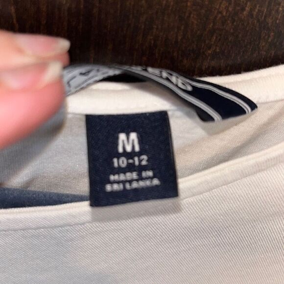 Lands End White High Low Back Peplum T-Shirt Medium - Picture 4 of 6